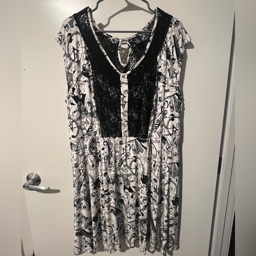16. Disney Black and White Lace Dress